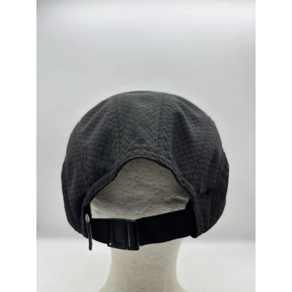 Vintage Nike 5 Panel Hat Black Mesh Running Camp Cap Y2K